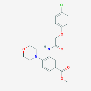 molecular formula C20H21ClN2O5 B370495 Methyl 3-{[(4-chlorophenoxy)acetyl]amino}-4-(4-morpholinyl)benzoate CAS No. 895072-77-2