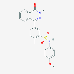 molecular formula C23H21N3O4S B370609 N-(4-methoxyphenyl)-2-methyl-5-(3-methyl-4-oxo-3,4-dihydrophthalazin-1-yl)benzenesulfonamide CAS No. 684235-13-0