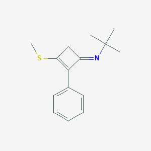 1-(Methylthio)-2-phenyl-3-(tert-butylimino)-1-cyclobutene
