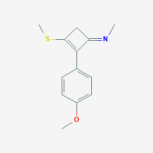N-[2-(4-methoxyphenyl)-3-(methylsulfanyl)-2-cyclobuten-1-ylidene]-N-methylamine