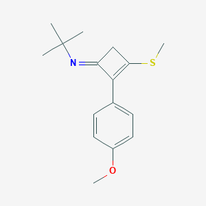 N-(tert-butyl)-N-[2-(4-methoxyphenyl)-3-(methylsulfanyl)-2-cyclobuten-1-ylidene]amine