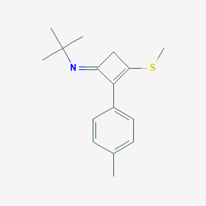 molecular formula C16H21NS B370698 N-(tert-butyl)-N-[2-(4-methylphenyl)-3-(methylsulfanyl)-2-cyclobuten-1-ylidene]amine 