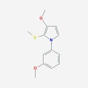 molecular formula C13H15NO2S B370700 3-methoxy-1-(3-methoxyphenyl)-2-(methylsulfanyl)-1H-pyrrole 
