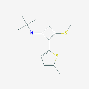 N-(tert-butyl)-N-[3-(methylsulfanyl)-2-(5-methyl-2-thienyl)-2-cyclobuten-1-ylidene]amine