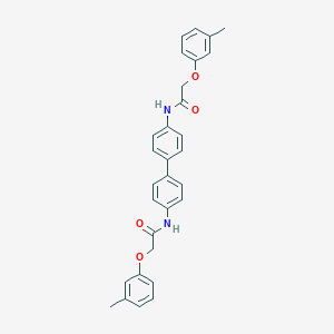 molecular formula C30H28N2O4 B370709 2-(3-methylphenoxy)-N-(4'-{[(3-methylphenoxy)acetyl]amino}[1,1'-biphenyl]-4-yl)acetamide 