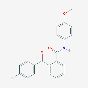 molecular formula C21H16ClNO3 B370716 2-(4-chlorobenzoyl)-N-(4-methoxyphenyl)benzamide 