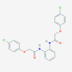 molecular formula C22H18Cl2N2O4 B370719 N,N'-1,2-phenylenebis[2-(4-chlorophenoxy)acetamide] 