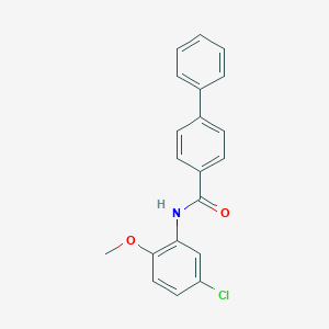 molecular formula C20H16ClNO2 B370724 N-(5-chloro-2-methoxyphenyl)[1,1'-biphenyl]-4-carboxamide 