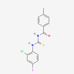 molecular formula C15H12ClIN2OS B3707286 N-[(2-chloro-4-iodophenyl)carbamothioyl]-4-methylbenzamide 