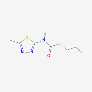 molecular formula C8H13N3OS B370757 N-(5-methyl-1,3,4-thiadiazol-2-yl)pentanamide CAS No. 313254-96-5