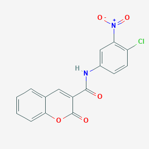 molecular formula C16H9ClN2O5 B370825 N-{4-chloro-3-nitrophenyl}-2-oxo-2H-chromene-3-carboxamide 