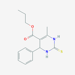 molecular formula C15H18N2O2S B370842 propyl 6-methyl-4-phenyl-2-sulfanylidene-3,4-dihydro-1H-pyrimidine-5-carboxylate CAS No. 681459-91-6