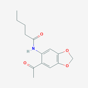 molecular formula C14H17NO4 B370864 N-(6-acetyl-1,3-benzodioxol-5-yl)pentanamide 