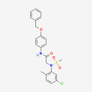 molecular formula C23H23ClN2O4S B3708695 N~1~-[4-(benzyloxy)phenyl]-N~2~-(5-chloro-2-methylphenyl)-N~2~-(methylsulfonyl)glycinamide 