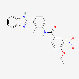 molecular formula C23H20N4O4 B3708757 N-[3-(1H-benzimidazol-2-yl)-2-methylphenyl]-4-ethoxy-3-nitrobenzamide CAS No. 6454-46-2