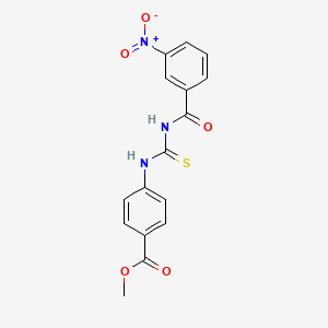 molecular formula C16H13N3O5S B3708791 Methyl 4-({[(3-nitrophenyl)carbonyl]carbamothioyl}amino)benzoate 