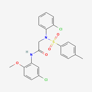 molecular formula C22H20Cl2N2O4S B3708798 N~1~-(5-chloro-2-methoxyphenyl)-N~2~-(2-chlorophenyl)-N~2~-[(4-methylphenyl)sulfonyl]glycinamide 
