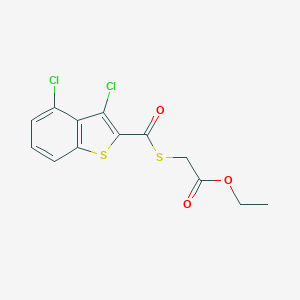 molecular formula C13H10Cl2O3S2 B370907 Ethyl {[(3,4-dichloro-1-benzothien-2-yl)carbonyl]sulfanyl}acetate 