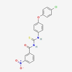 molecular formula C20H14ClN3O4S B3709111 N-{[4-(4-chlorophenoxy)phenyl]carbamothioyl}-3-nitrobenzamide 