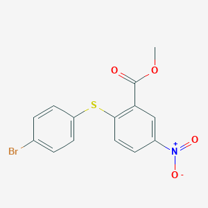 molecular formula C14H10BrNO4S B370924 Methyl 2-(4-bromophenyl)sulfanyl-5-nitrobenzoate 