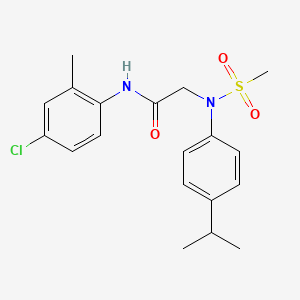 molecular formula C19H23ClN2O3S B3709261 N~1~-(4-chloro-2-methylphenyl)-N~2~-(4-isopropylphenyl)-N~2~-(methylsulfonyl)glycinamide 