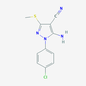 5-Amino-3-methylthio-1-(4-chlorophenyl)-1H-pyrazole-4-carbonitrile