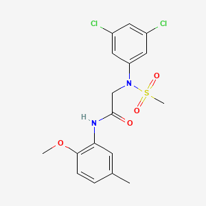 molecular formula C17H18Cl2N2O4S B3709321 N~2~-(3,5-dichlorophenyl)-N~1~-(2-methoxy-5-methylphenyl)-N~2~-(methylsulfonyl)glycinamide 