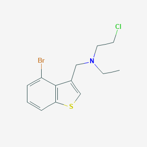 molecular formula C13H15BrClNS B370957 N-[(4-bromo-1-benzothien-3-yl)methyl]-N-(2-chloroethyl)-N-ethylamine 