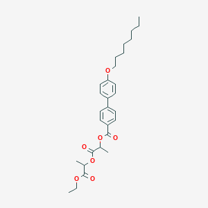 [1-(1-Ethoxy-1-oxopropan-2-yl)oxy-1-oxopropan-2-yl] 4-(4-octoxyphenyl)benzoate