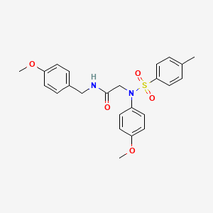 molecular formula C24H26N2O5S B3709742 N-(4-methoxybenzyl)-N~2~-(4-methoxyphenyl)-N~2~-[(4-methylphenyl)sulfonyl]glycinamide 