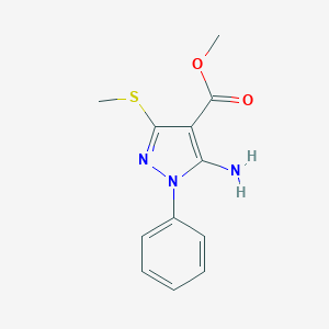 methyl 5-amino-3-(methylsulfanyl)-1-phenyl-1H-pyrazole-4-carboxylate