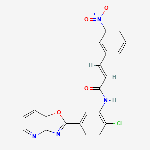 molecular formula C21H13ClN4O4 B3709898 N-(2-chloro-5-[1,3]oxazolo[4,5-b]pyridin-2-ylphenyl)-3-(3-nitrophenyl)acrylamide 