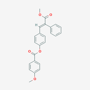 4-(3-Methoxy-3-oxo-2-phenyl-1-propenyl)phenyl 4-methoxybenzoate