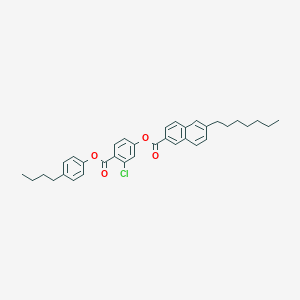 4-[(4-Butylphenoxy)carbonyl]-3-chlorophenyl 6-heptyl-2-naphthoate
