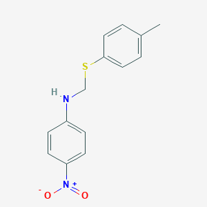 molecular formula C14H14N2O2S B371013 N-{[(4-methylphenyl)sulfanyl]methyl}-4-nitroaniline 
