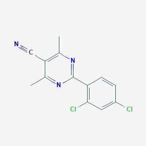 molecular formula C13H9Cl2N3 B371014 2-(2,4-Dichlorophenyl)-4,6-dimethyl-5-pyrimidinecarbonitrile 