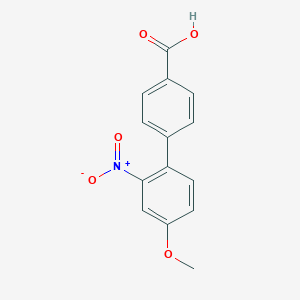 molecular formula C14H11NO5 B371026 2'-Nitro-4'-methoxy[1,1'-biphenyl]-4-carboxylic acid 