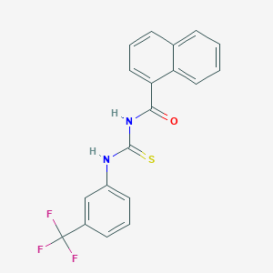 molecular formula C19H13F3N2OS B3710373 N-{[3-(trifluoromethyl)phenyl]carbamothioyl}naphthalene-1-carboxamide 