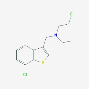 molecular formula C13H15Cl2NS B371047 N-[(7-chloro-1-benzothien-3-yl)methyl]-N-(2-chloroethyl)-N-ethylamine 