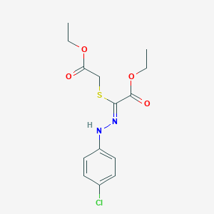 molecular formula C14H17ClN2O4S B371050 Ethyl [(4-chlorophenyl)hydrazono][(2-ethoxy-2-oxoethyl)sulfanyl]acetate 