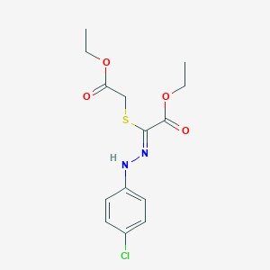 Ethyl [(4-chlorophenyl)hydrazono][(2-ethoxy-2-oxoethyl)sulfanyl]acetate