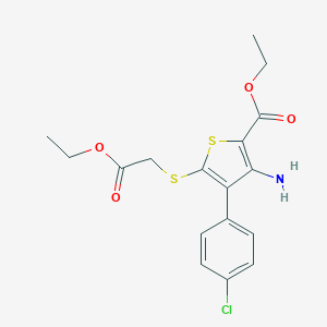 Ethyl 3-amino-4-(4-chlorophenyl)-5-[(2-ethoxy-2-oxoethyl)sulfanyl]-2-thiophenecarboxylate