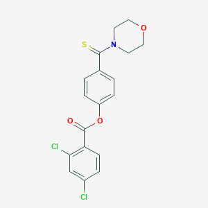 molecular formula C18H15Cl2NO3S B371075 4-(Morpholinocarbothioyl)phenyl 2,4-dichlorobenzoate 
