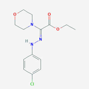 molecular formula C14H18ClN3O3 B371076 Ethyl [(4-chlorophenyl)hydrazono](4-morpholinyl)acetate 