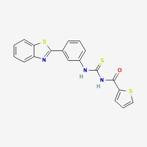 molecular formula C19H13N3OS3 B3710829 N-({[3-(1,3-benzothiazol-2-yl)phenyl]amino}carbonothioyl)-2-thiophenecarboxamide 