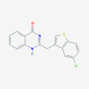 molecular formula C17H11ClN2OS B371085 2-[(5-chloro-1-benzothiophen-3-yl)methyl]-1H-quinazolin-4-one 