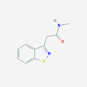 molecular formula C10H10N2OS B371093 2-(1,2-benzothiazol-3-yl)-N-methylacetamide CAS No. 29273-66-3