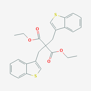 molecular formula C25H24O4S2 B371095 Diethyl 2,2-bis(1-benzothien-3-ylmethyl)malonate 