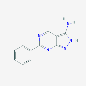 molecular formula C12H11N5 B371097 4-methyl-6-phenyl-2H-pyrazolo[3,4-d]pyrimidin-3-amine CAS No. 115073-23-9