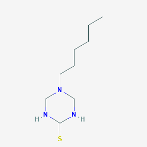 molecular formula C9H19N3S B371102 5-Hexyl-1,3,5-triazinane-2-thione CAS No. 36933-48-9